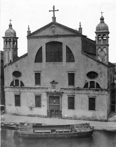Facade of the Church of Santa Lucia, Venice, just before its demolition in 1861. Venice, Museo Correr.