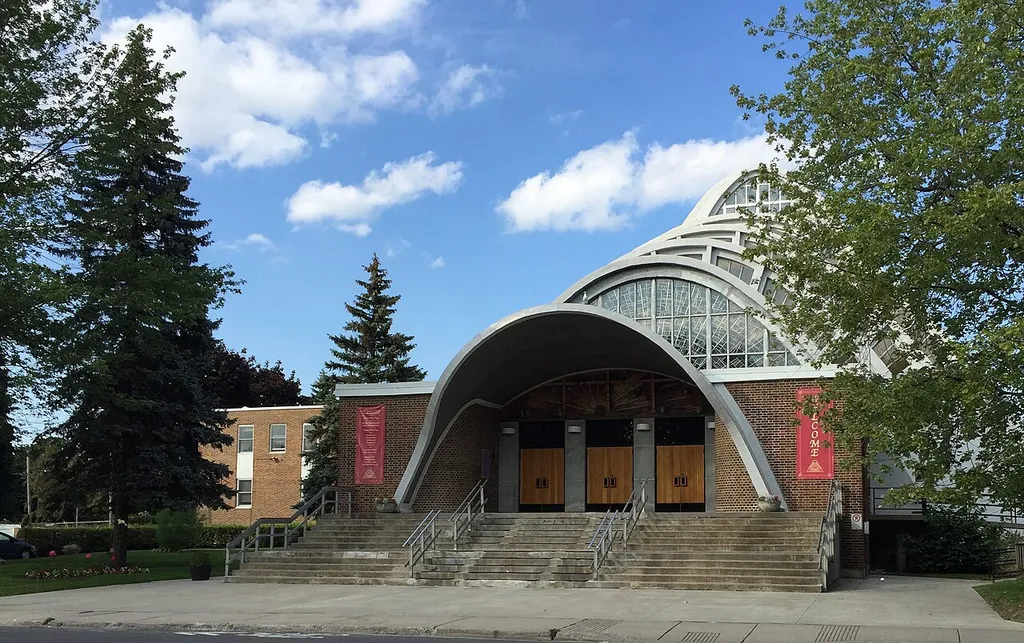 The exterior of St Ignatius of Loyola Roman Catholic Church in Montreal, Quebec.