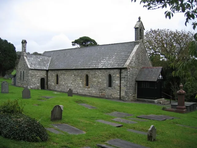 Llangian Church First recorded in the 13th Century, the church could be much older. The porch and vestry extensions, seen here were added in the 19th Century.