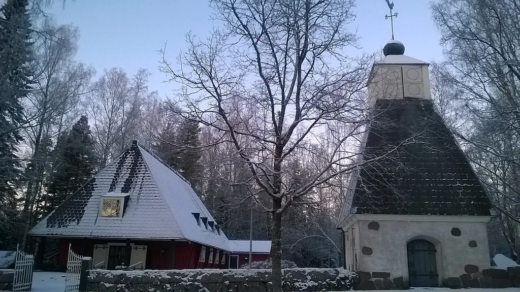 This is a photo of a monument in Finland identified by the ID 'Nuijamaa Church' (Q15791482) - RKY: 1994