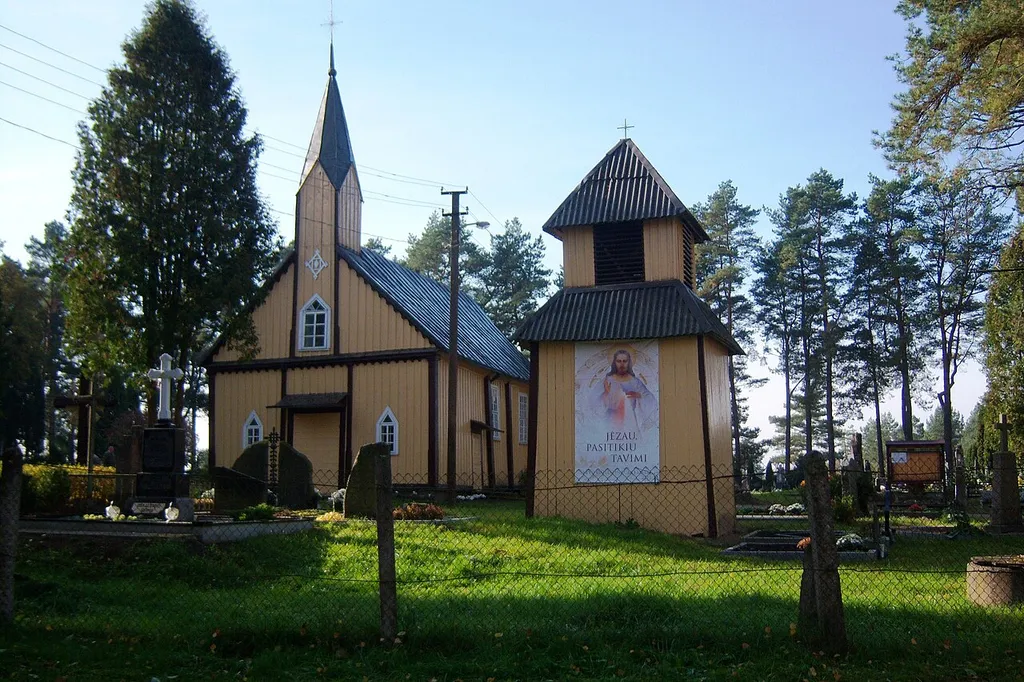 Paštuva catholic church, Kaunas District. Lithuania