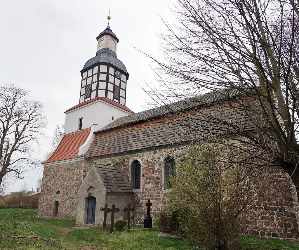South-eastern view of church in Wismar, Uckerland municipality, Uckermark district, Brandenburg state, Germany