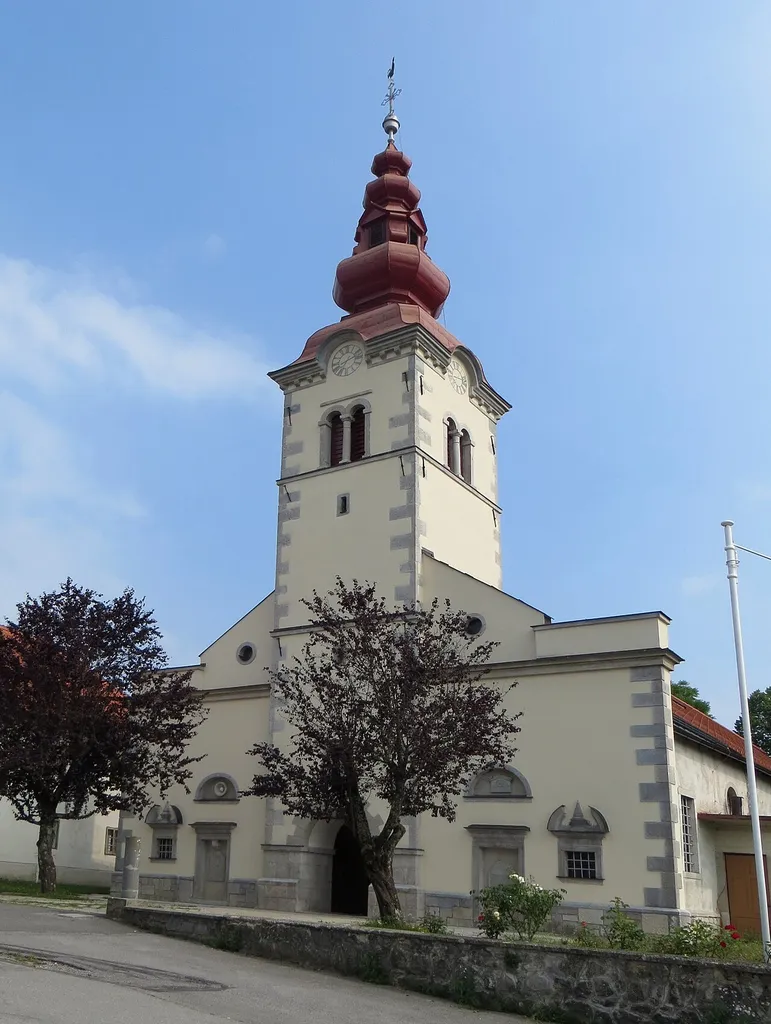 Saint Martin's Church in the hamlet of Fara in Hrenovice, Municipality of Postojna, Slovenia