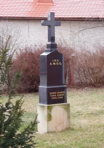 Cross at St. Procopius church in Čestlice