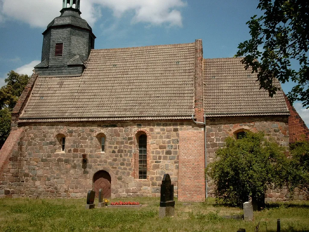 Rural church of Hohengörsdorf, Gem. Niederer Fläming, Lkr. Teltow-Fläming, Brandenburg, Germany, view from west