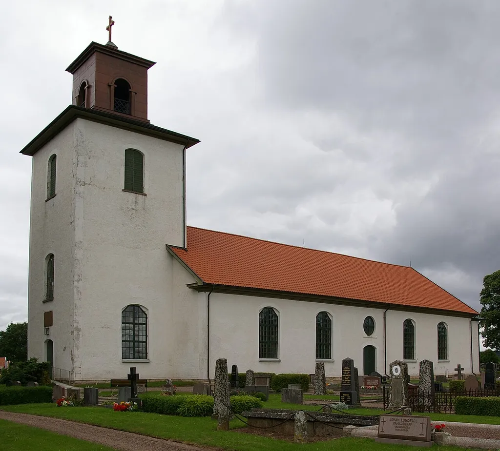 Broddetorps kyrka (Swedish:Church of Broddetorp) in Västergötland, Sweden.