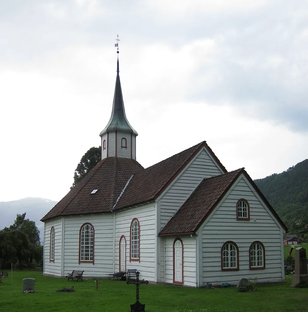 Innvik church, Nordfjord, seen from the east/south-east.