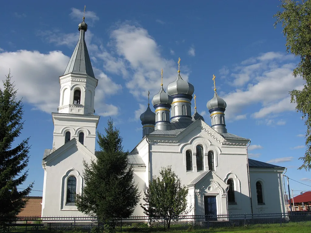 Orthodox church of Holy Trinity. Lahishin, Belarus.