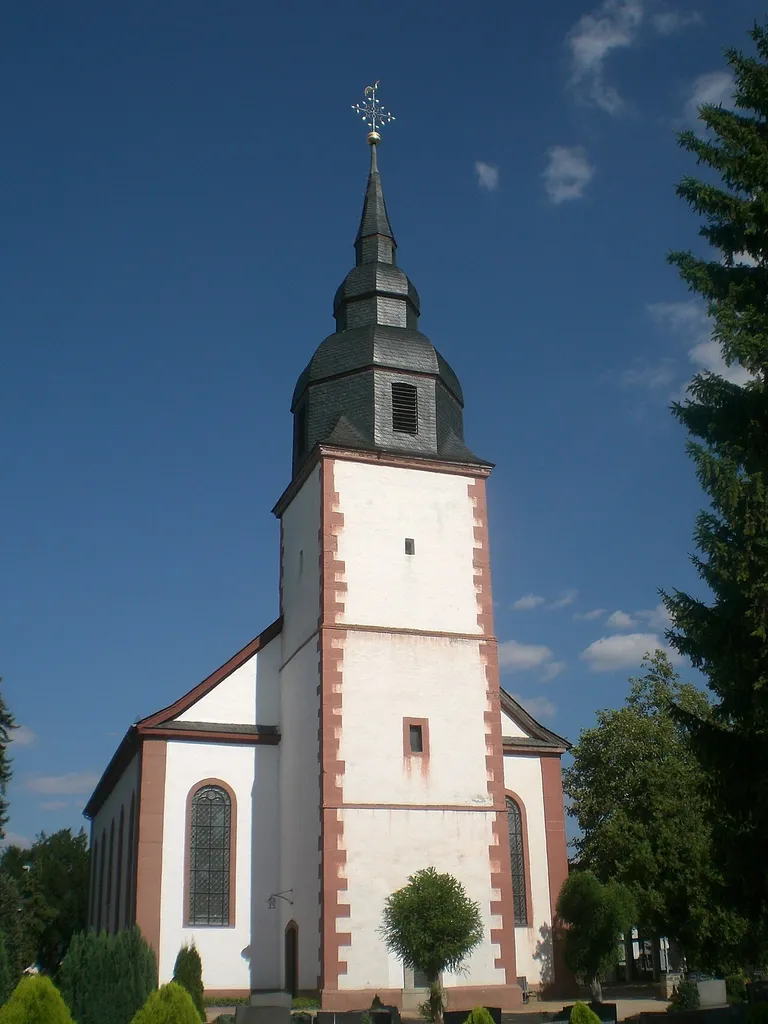 The lutheran church in Biebesheim, Hesse, Germany
