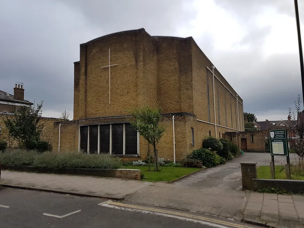 Parish church Of St James, London SW4, seen from the northeast from Park Hill .mw-parser-output .messagebox{margin:4px 0;width:auto;border-collapse:collapse;border:2px solid var(--border-color-progressive,#6485d1);background-color:var(--background-color-neutral-subtle,#fbfcff);color:var(--color-base,#202122);box-sizing:border-box;border-inline-start-width:8px}.mw-parser-output .messagebox.mbox-small{font-size:88%;line-height:1.25em}.mw-parser-output .mbox-warning,.mw-parser-output .mbox-speedy{border:2px solid var(--border-color-error,#b22222);background:var(--background-color-error-subtle,#ffdbdb);border-inline-start-width:8px}.mw-parser-output .mbox-serious,.mw-parser-output .mbox-delete,.mw-parser-output .mbox-stop{border:2px solid var(--border-color-error,#b22222);border-inline-start-width:8px}.mw-parser-output .mbox-issue,.mw-parser-output .mbox-content{border:2px solid #f28500;background:var(--background-color-warning-subtle,#ffe);border-inline-start-width:8px}.mw-parser-output .mbox-query,.mw-parser-output .mbox-style{border:2px solid #f4c430;background:var(--background-color-warning-subtle,#ffe);border-inline-start-width:8px}.mw-parser-output .mbox-shit{border:2px solid #960;border-inline-start-width:8px}.mw-parser-output .mbox-license{border:2px solid #88a;border-inline-start-width:initial}.mw-parser-output .mbox-legal{border:2px solid var(--border-color-notice,#666);background:var(--background-color-base,#fff);border-inline-start-width:8px}.mw-parser-output .mbox-honor{border:2px solid #ca3;background:var(--background-color-warning-subtle,#fcf4db);border-inline-start-width:8px}.mw-parser-output .mbox-growth{border:2px solid #8d4;background:var(--background-color-success-subtle,#d5fdf4);border-inline-start-width:8px}.mw-parser-output .mbox-move{border:2px solid #93c;border-inline-start-width:8px}.mw-parser-output .mbox-protection,.mw-parser-output .mbox-message{border:2px solid var(--border-color-base,#aaa);border-inline-start-width:8px}.mw-parser-output .m