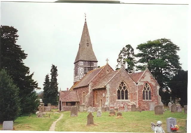 Church in w:Bromsberrow. National Grid reference SO7433