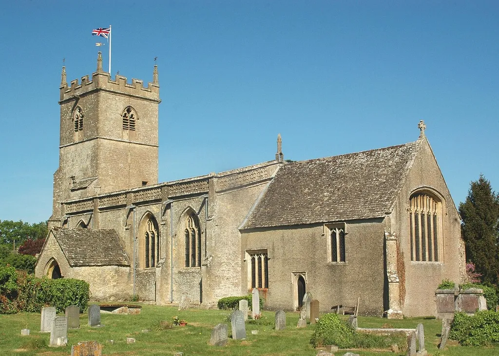 Church of England parish church of St Laurence, Combe, Oxfordshire, viewed from the southeast