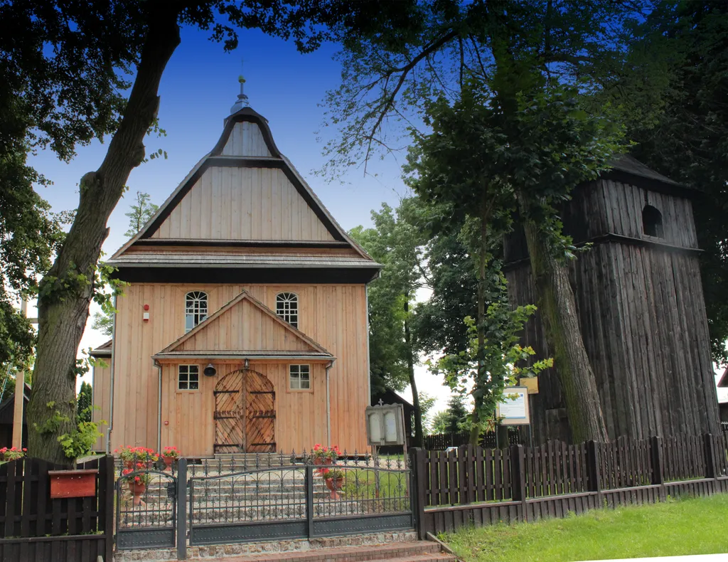 Strzałków, church band filter. pw. Mary{Poland
