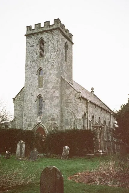 Former parish church of St Rumbold, Cann, Dorset, seen from the south. Although this was Cann's parish church, it is on Salisbury Road in the parish of Shaftesbury. It is now an arts centre for Shaftesbury school.