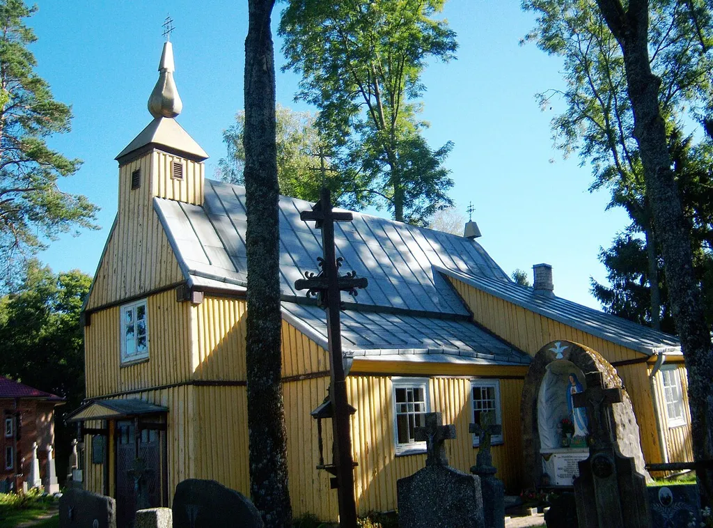 Catholic church in Sutkai (old), Šakiai District, Lithuania