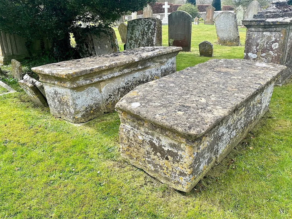 Chest tomb to Deodalus Collis and two low chest tombs 11 meters north west of the Church of Saint Kenelm, Minster Lovell .mw-parser-output .messagebox{margin:4px 0;width:auto;border-collapse:collapse;border:2px solid var(--border-color-progressive,#6485d1);background-color:var(--background-color-neutral-subtle,#fbfcff);color:var(--color-base,#202122);box-sizing:border-box;border-inline-start-width:8px}.mw-parser-output .messagebox.mbox-small{font-size:88%;line-height:1.25em}.mw-parser-output .mbox-warning,.mw-parser-output .mbox-speedy{border:2px solid var(--border-color-error,#b22222);background:var(--background-color-error-subtle,#ffdbdb);border-inline-start-width:8px}.mw-parser-output .mbox-serious,.mw-parser-output .mbox-delete,.mw-parser-output .mbox-stop{border:2px solid var(--border-color-error,#b22222);border-inline-start-width:8px}.mw-parser-output .mbox-issue,.mw-parser-output .mbox-content{border:2px solid #f28500;background:var(--background-color-warning-subtle,#ffe);border-inline-start-width:8px}.mw-parser-output .mbox-query,.mw-parser-output .mbox-style{border:2px solid #f4c430;background:var(--background-color-warning-subtle,#ffe);border-inline-start-width:8px}.mw-parser-output .mbox-shit{border:2px solid #960;border-inline-start-width:8px}.mw-parser-output .mbox-license{border:2px solid #88a;border-inline-start-width:initial}.mw-parser-output .mbox-legal{border:2px solid var(--border-color-notice,#666);background:var(--background-color-base,#fff);border-inline-start-width:8px}.mw-parser-output .mbox-honor{border:2px solid #ca3;background:var(--background-color-warning-subtle,#fcf4db);border-inline-start-width:8px}.mw-parser-output .mbox-growth{border:2px solid #8d4;background:var(--background-color-success-subtle,#d5fdf4);border-inline-start-width:8px}.mw-parser-output .mbox-move{border:2px solid #93c;border-inline-start-width:8px}.mw-parser-output .mbox-protection,.mw-parser-output .mbox-message{border:2px solid var(--border-color-base,#aaa);border-
