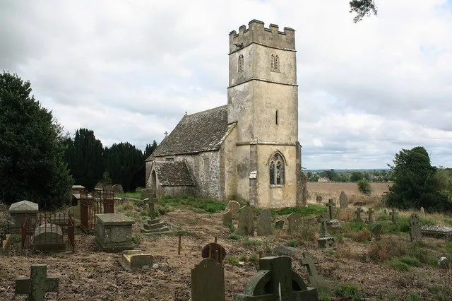 St Arild's parish church, Oldbury-on-the-Hill, Gloucestershire, seen from the northwest