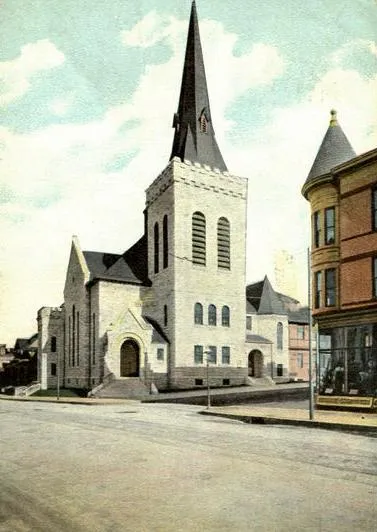 Illustration of Union Baptist Church in New Rochelle, New York.