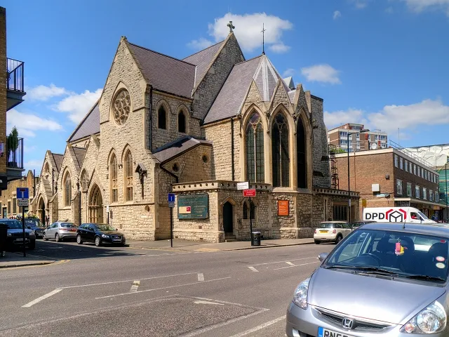 St Anne's parish church, Hoxton Street, London, seen from the east