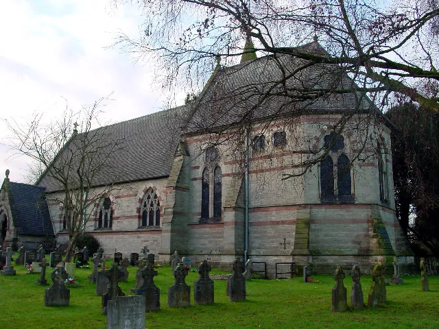 All Saints' parish church, Denstone, Staffordshire, seen from the east