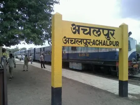 Narrow guage train named Shakuntala at Achalpur Railway station.