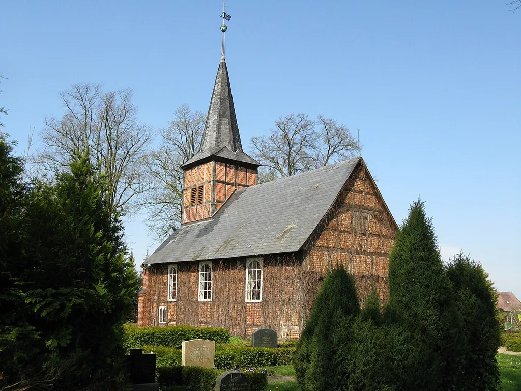Church in Gischow, district Ludwigslust-Parchim, Mecklenburg-Vorpommern, Germany