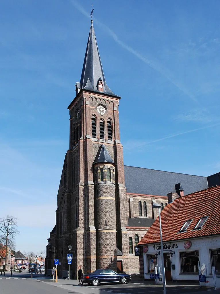 De kerk van De Pinte, België