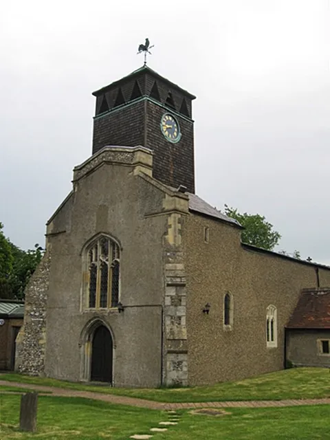 West end of the parish church of SS Peter and Paul, Stokenchurch, Buckinghamshire, seen from the southwest