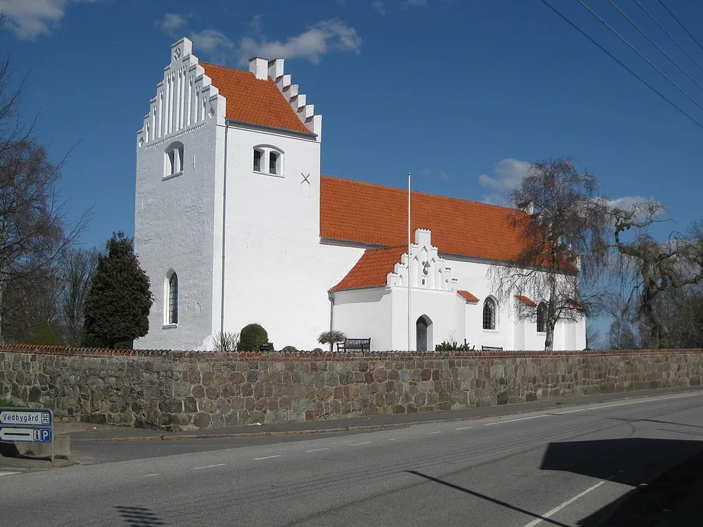 The church "Ruds Vedby Kirke" in the small town Ruds Vedby. The town is located in West Zealand, Denmark.