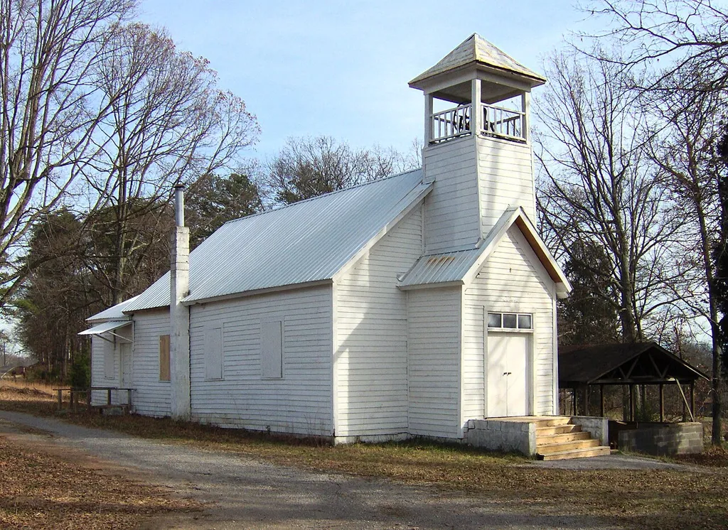 Hackney Chapel AME Zion Church in the Unitia community between Lenoir City and Maryville, Tennessee, USA.