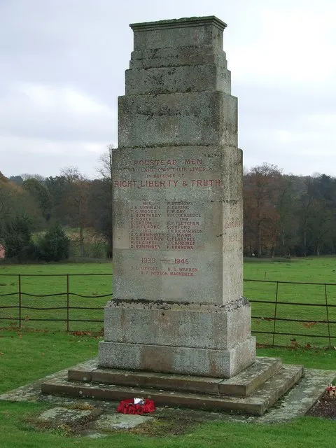 Polstead war memorial Polstead war memorial in the church yard of St Marys Polstead Suffolk.