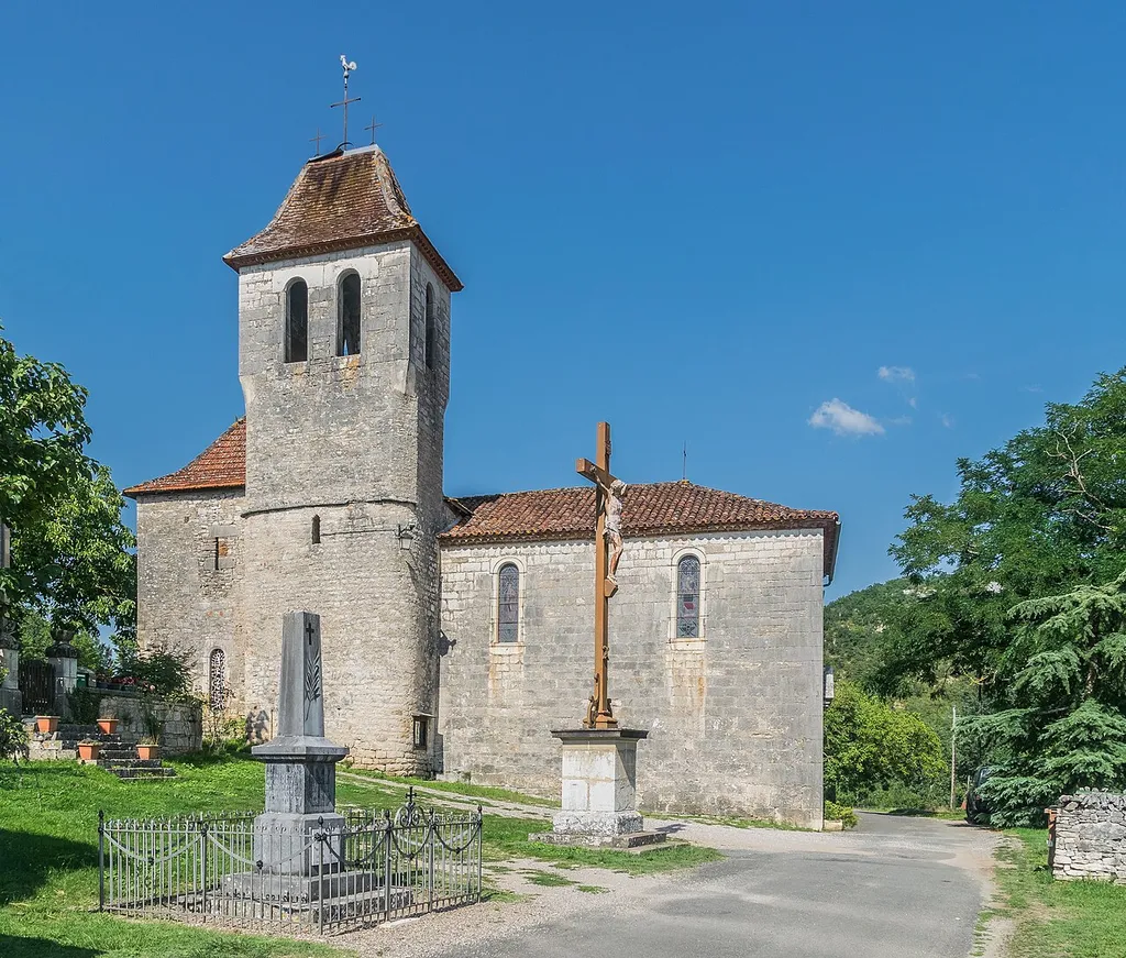 Saint Saturnin Church of Brengues, Lot, France