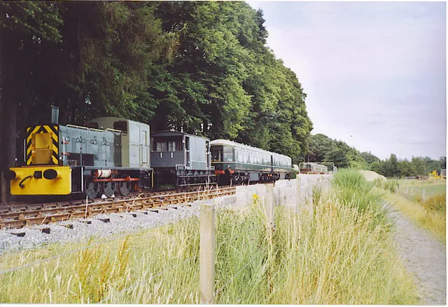 Deeside Railway, Milton of Crathes. Enthusiasts are slowly bringing this old stretch back to life. Carriages are also used as a restaurant. Most of the old railway line from Aberdeen is now a walkway.