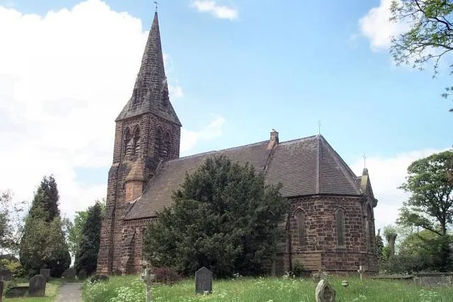 St John the Baptist parish church, Hammerwich, Staffordshire, seen from the southeast