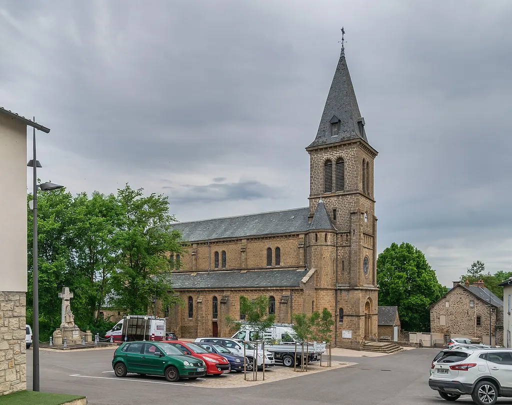 Church in Flavin, Aveyron, France