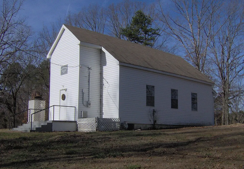 The Craigs Chapel AME Zion Church in Greenback, Tennessee, USA. Now home to the Lifestreams Fellowship, the church was listed on the NRHP as part of Middle Tennessee State University's survey of Tennessee's rural African-American churches.