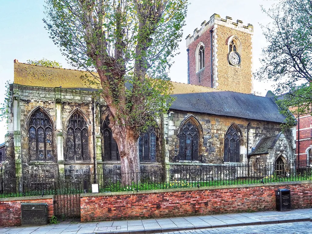 Church of St Martin Cum Gregory, York. Parish church, C11 origins, now Stained Glass Centre. Grade I listed. .mw-parser-output .messagebox{margin:4px 0;width:auto;border-collapse:collapse;border:2px solid var(--border-color-progressive,#6485d1);background-color:var(--background-color-neutral-subtle,#fbfcff);color:var(--color-base,#202122);box-sizing:border-box;border-inline-start-width:8px}.mw-parser-output .messagebox.mbox-small{font-size:88%;line-height:1.25em}.mw-parser-output .mbox-warning,.mw-parser-output .mbox-speedy{border:2px solid var(--border-color-error,#b22222);background:var(--background-color-error-subtle,#ffdbdb);border-inline-start-width:8px}.mw-parser-output .mbox-serious,.mw-parser-output .mbox-delete,.mw-parser-output .mbox-stop{border:2px solid var(--border-color-error,#b22222);border-inline-start-width:8px}.mw-parser-output .mbox-issue,.mw-parser-output .mbox-content{border:2px solid #f28500;background:var(--background-color-warning-subtle,#ffe);border-inline-start-width:8px}.mw-parser-output .mbox-query,.mw-parser-output .mbox-style{border:2px solid #f4c430;background:var(--background-color-warning-subtle,#ffe);border-inline-start-width:8px}.mw-parser-output .mbox-shit{border:2px solid #960;border-inline-start-width:8px}.mw-parser-output .mbox-license{border:2px solid #88a;border-inline-start-width:initial}.mw-parser-output .mbox-legal{border:2px solid var(--border-color-notice,#666);background:var(--background-color-base,#fff);border-inline-start-width:8px}.mw-parser-output .mbox-honor{border:2px solid #ca3;background:var(--background-color-warning-subtle,#fcf4db);border-inline-start-width:8px}.mw-parser-output .mbox-growth{border:2px solid #8d4;background:var(--background-color-success-subtle,#d5fdf4);border-inline-start-width:8px}.mw-parser-output .mbox-move{border:2px solid #93c;border-inline-start-width:8px}.mw-parser-output .mbox-protection,.mw-parser-output .mbox-message{border:2px solid var(--border-color-base,#aaa);border-inline-start