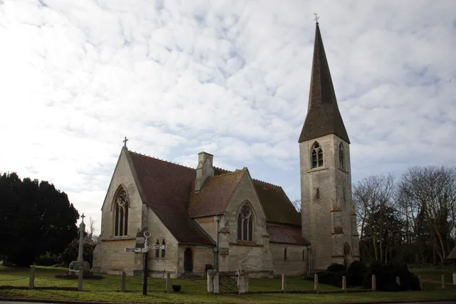 St James the Greater parish church, Waresley, Cambridgeshire (formerly Huntingdonshire), seen from the northeast