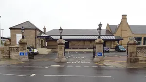 Gates, Gatepiers And Boundary/Retaining Walls To Railway Station Forecourt, Including Commercial Premises
