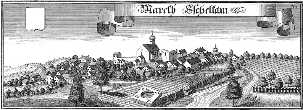 Kupferstich Eschlkam, Markt