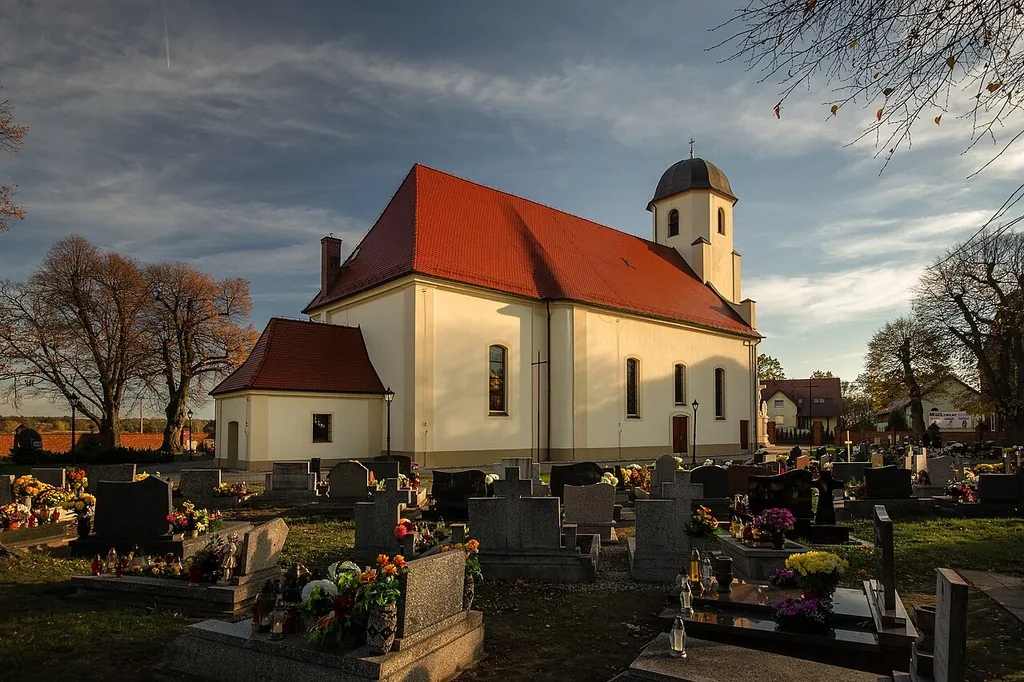 Stare Koźle, kościół, ob. par. pw. św. Jana Nepomucena, 1806-8, 1922 (na cmentarzu par.)