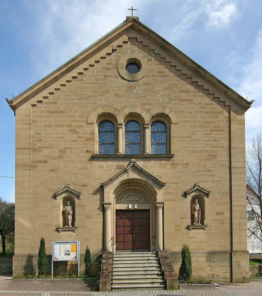 The Roman Catholic church St Oswald in Weinsberg-Wimmental from the West