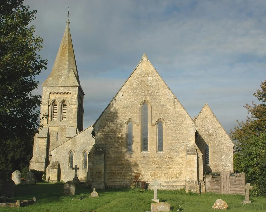 Church of England parish church of Saint Giles, Tetsworth, Oxfordshire, seen from the east