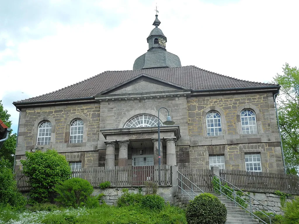 Die Kirche in Frankershausen, im Werra-Meißner-Kreis, Hessen, Deutschland.