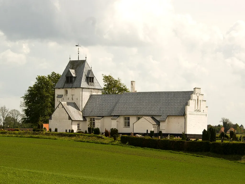 Halk church near Haderslev, Denmark, seen from north.