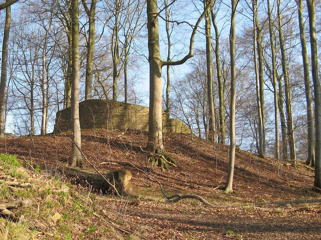 Burgruine Rodenberg auf dem "Alten Turm" (Hausberg) nördlich von Rotenburg an der Fulda