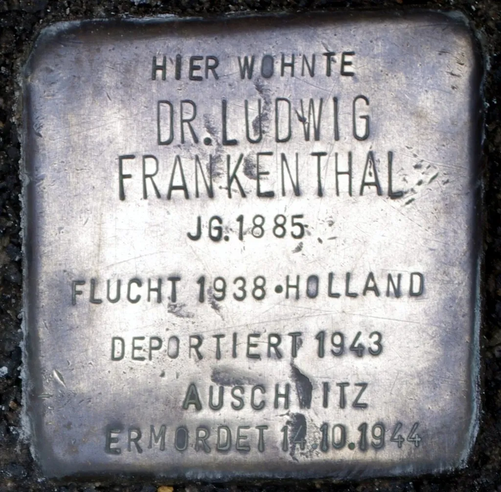 Stolperstein für Ludwig Frankenthal in Leipzig, Dittrichring 13