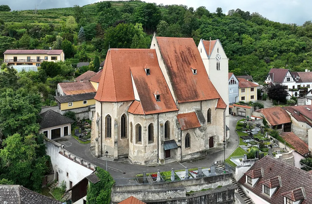 Parish church of the Assumption of the Virgin Mary in Hollenburg, Lower Austria.