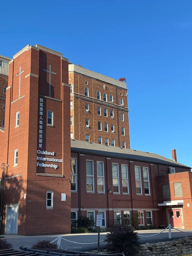 Photo of the outside of the Pittsburgh Chinese Church's Asian Christian Fellowship (ACF) ministry in the Oakland neighborhood of Pittsburgh, Pennsylvania
