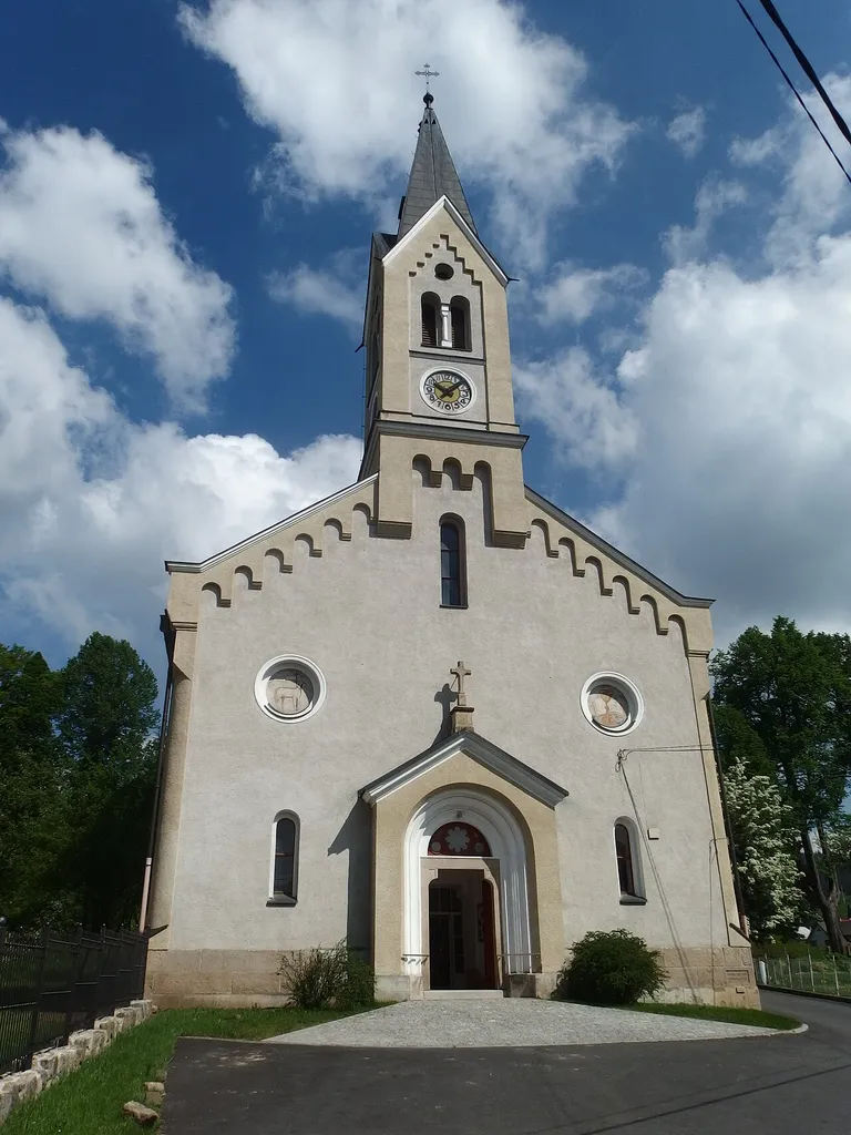 Ratiboř, Vsetín District, Czech Republic. Evangelical church.